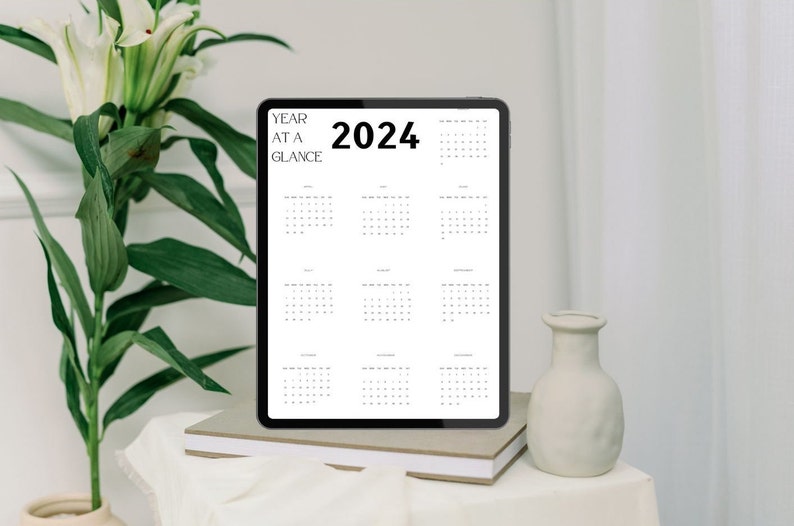 Digital Calendar March 2024dec 2024. Clickable Links for Goodnotes