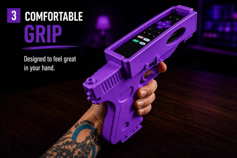 Roku Remote Gun Holder – 3D Printed Remote Purple