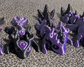 Mini Dragon 20 Pack – 4 Unique 3D Printed Dragons, Desk Pets, Fidget Toys, Fantasy Gift Set, Cute Dragon Collectibles, Mystery Colors