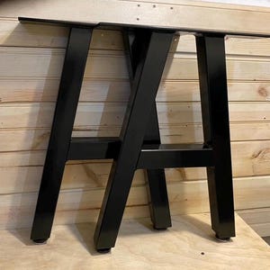 A-Frame Steel Table Legs: 2"x2" Tubing, Adjustable Levelers