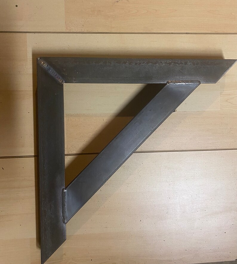 Heavy Duty Steel Welded Shelf Brackets With Support Gusset Extra Sturdy Angle Iron Shelf