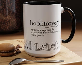 Booktrovert Ceramic Mug: Book Lover Gift (11oz or 15oz)