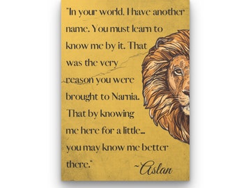 Narnia Aslan Zitat Druck: Inspirierende Wandkunst (Digitaler Download)