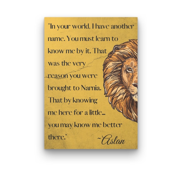 Wrong will be right, when Aslan comes in sight, At the sound of 