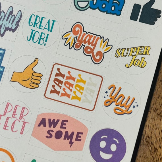 School Stickers Teachers Sticker Positive Stickers Encouraging