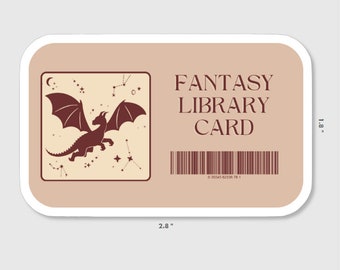 Fantasy Library Card Sticker