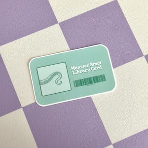 Monster Smut Library Card Sticker | Bookish Sticker for Laptops, Water Bottles, and Kindle Cases
