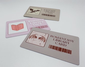 Library Card Metal Bookmarks - Fantasy, Romance, Romantasy - Booktok - Bookstagram - Bookish Merch