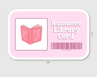 Romance Library Card Sticker