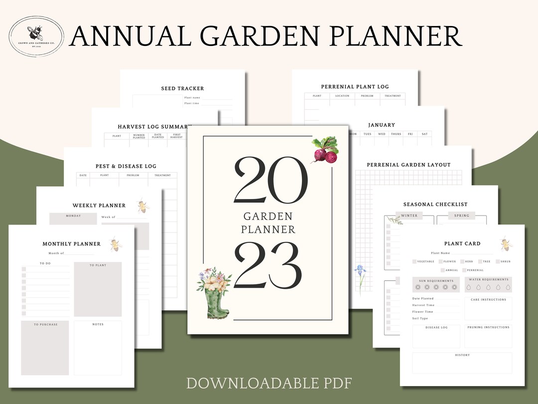 Garden Planner Printable PDF Garden Journal Garden Notebook Vegetable ...