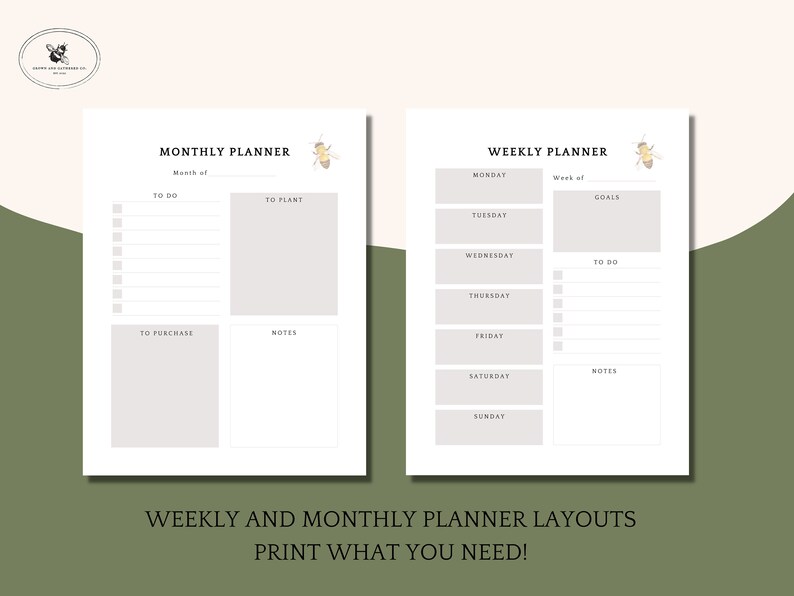 Garden Planner Printable PDF Garden Journal Garden Notebook Vegetable ...