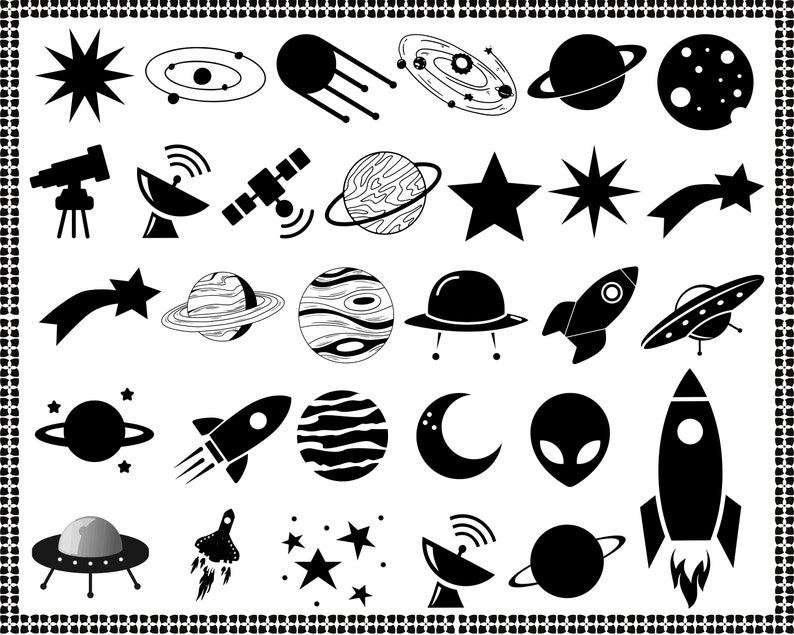 Space Svgspace Svg Bundlespaceship Svgalien Svg Pngalien - Etsy
