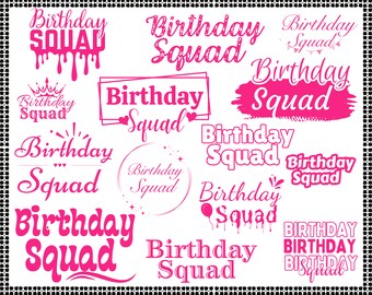 Birthday Squad SVG T-shirt, Squad Saying svg, Birthday Crew SVG T-shirt, Birthday Party Shirt Svg, Princess Birthday Girl Svg Png
