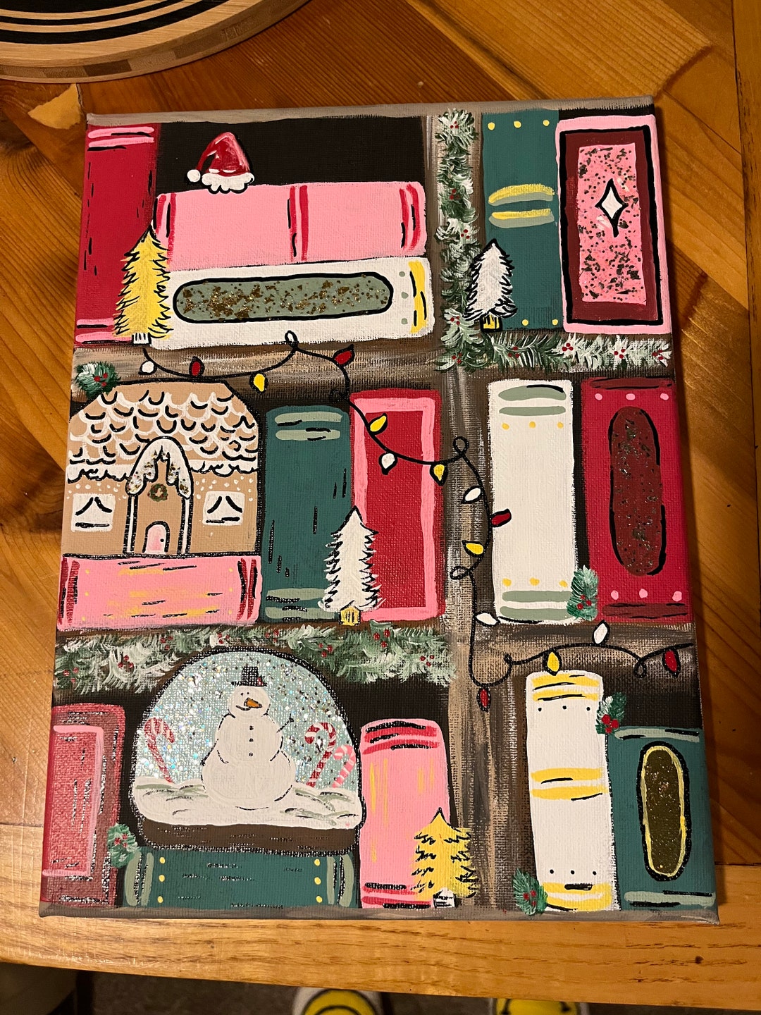 Christmas Bookshelf Etsy