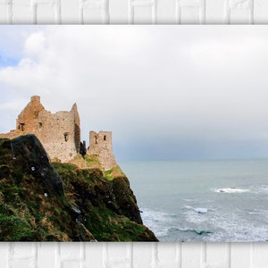 Dunluce Castle, Ireland Digital Wall Art; Iconic Irish Castle in Northern Ireland