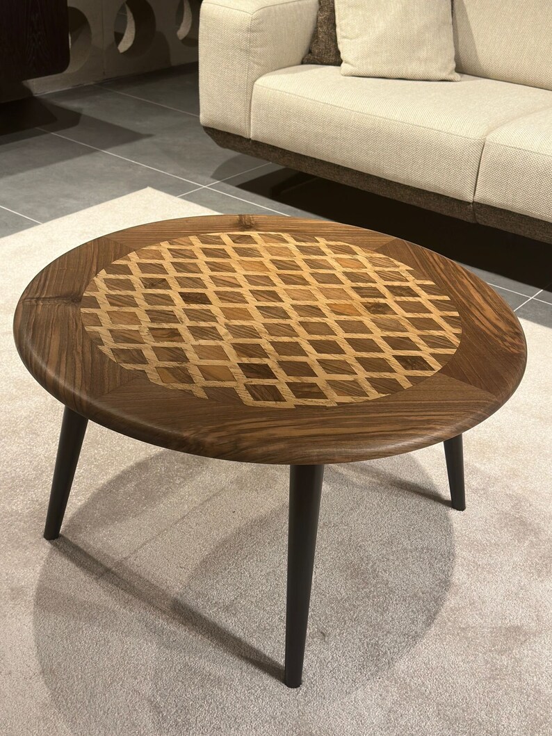 Wooden Walnut/oak Veneer Coffee Table, Mid Century Modern Coffee Table