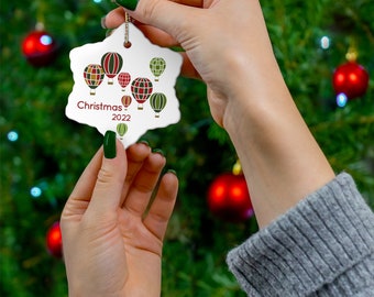 Custom Hot Air Balloon Ornament 2023 | Dated Hot Air Balloon Ornament | Hot Air Balloon Gift | 2023 Ornament