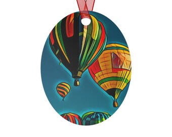 Hot Air Balloon Metal Ornament