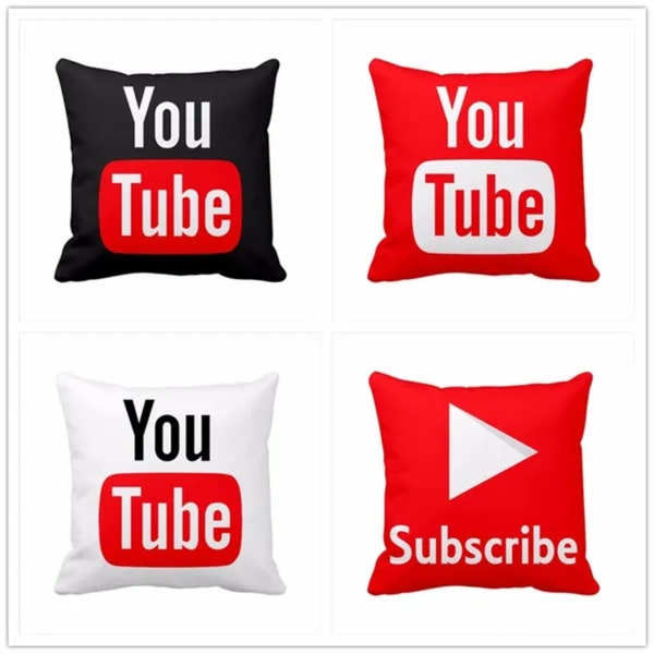 Home Trend You Tube Throw Pillow Sofa Car Cushion Cover Living Room Bedroom Decor Pillow Case