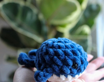 Mini Whale Plushie - Handmade Crochet Companion