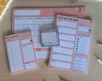 ADHD-vriendelijke plannerbundel: dagelijks, wekelijks, maandelijks en braindump