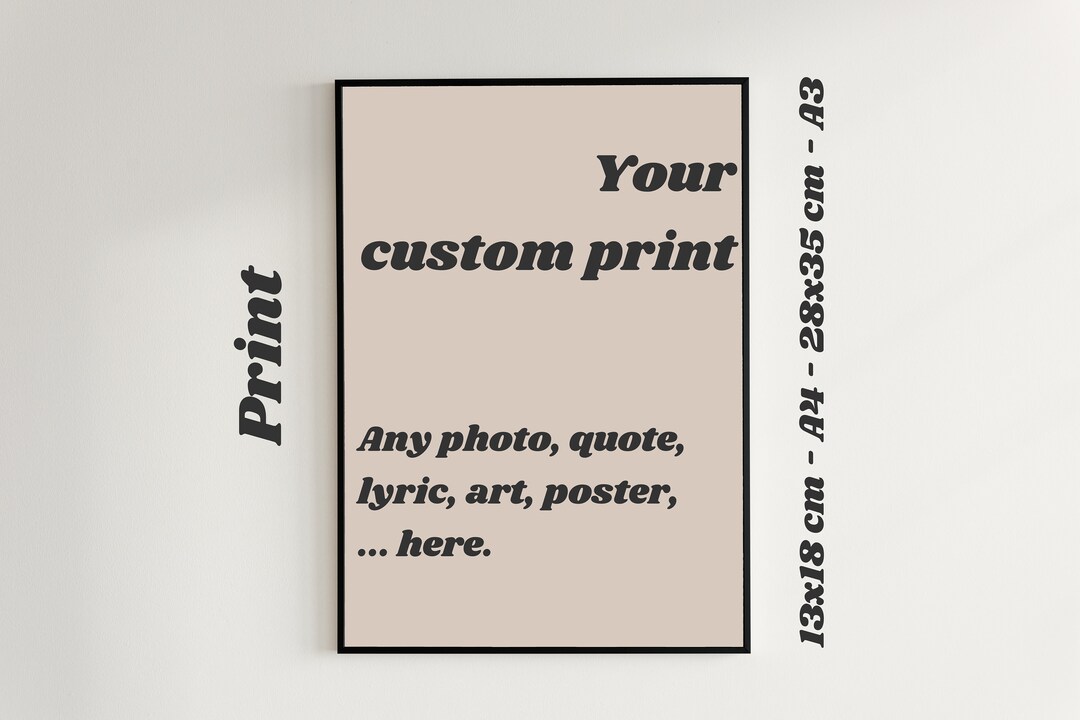 Custom Print - Your Personalized Art Print - Etsy