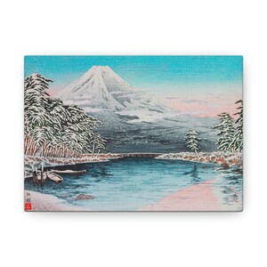Hiroaki Takahashi Mt. Fuji from Tagonoura, Japan Landscape Mt. Fuji snow scene Print, hanging Japanese Wall artwork, Hanging Centerpiece art