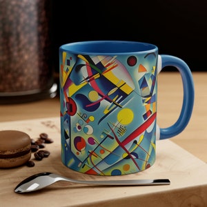 Kardansky style mug, russian mug, russian painter mug, abstract coffee mug, Expressionism mug, impressionism mug