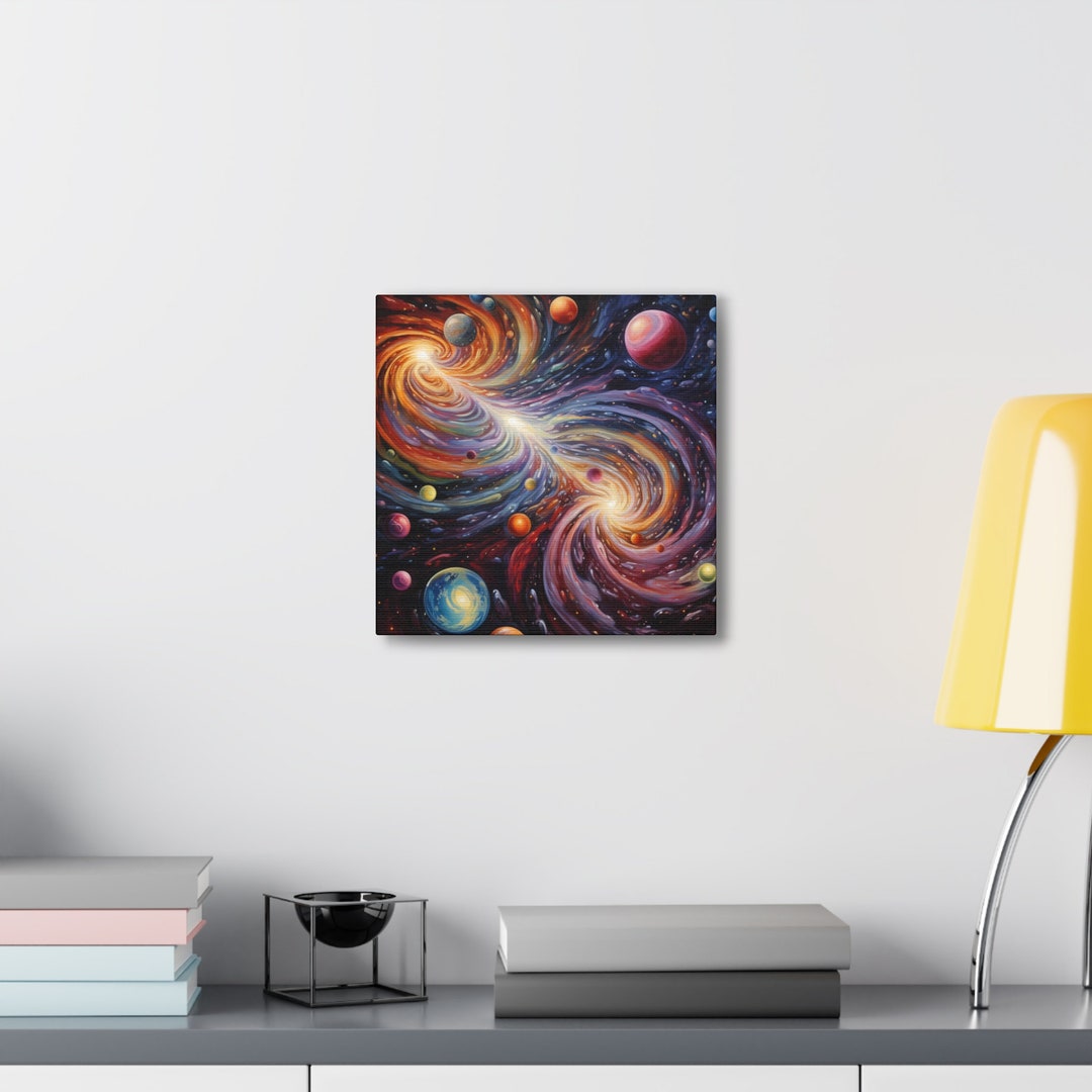 Cosmic Chat Wall Art with Hand Painted - Size M main image 0