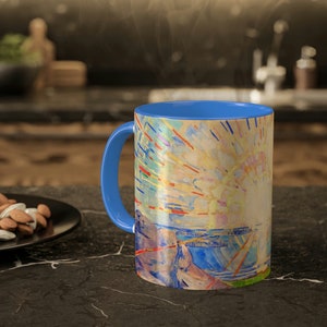 Edvard Munch &quot;The Sun&quot; Norwegian Painter, Solenintro-1911 Artwork, The Sun Coffee Mug, Norwegian Coffee Mug, Coffee cup with famous art