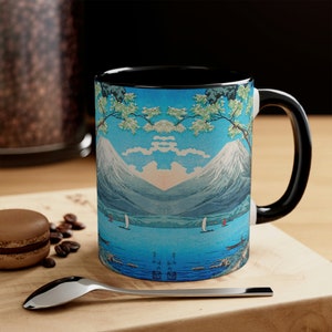 Mount Fuji Art Mug – Hiroaki Takahashi Shin-Hanga Landscape Coffee Cup, Japanese Nature Gift for Art Lovers image 5