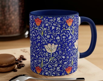 William Morris Medway Pattern Mug – Blue Floral Coffee Mug, Nature-Inspired Drinkware, Unique Gift for Art Lover, Art Print Coffee Mug