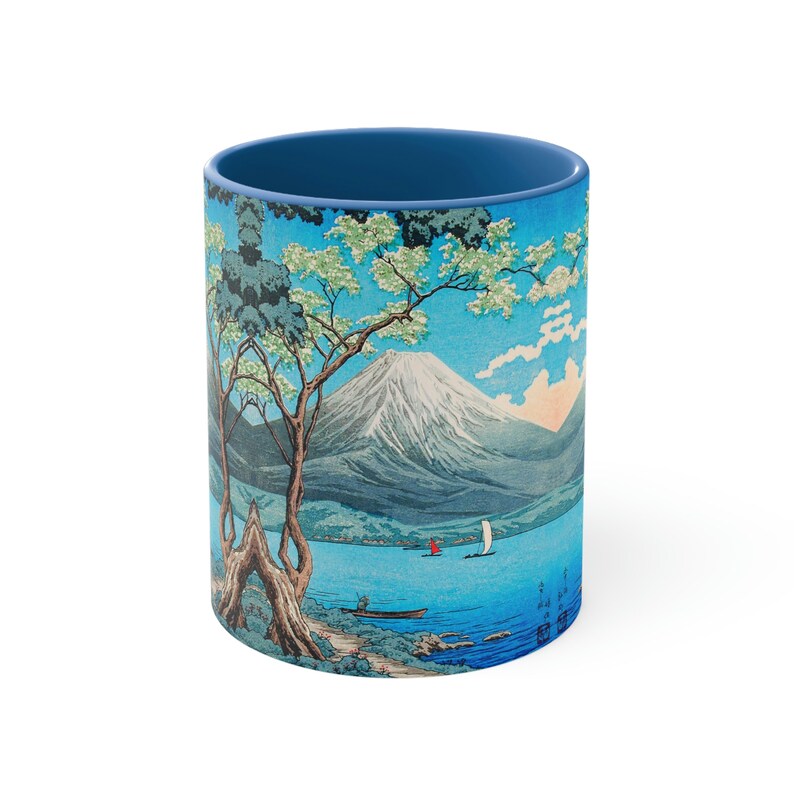 Mount Fuji Art Mug – Hiroaki Takahashi Shin-Hanga Landscape Coffee Cup, Japanese Nature Gift for Art Lovers image 2