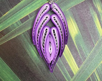 Leaf Quilled Paper Earrings: Handmade Elegant Dangles