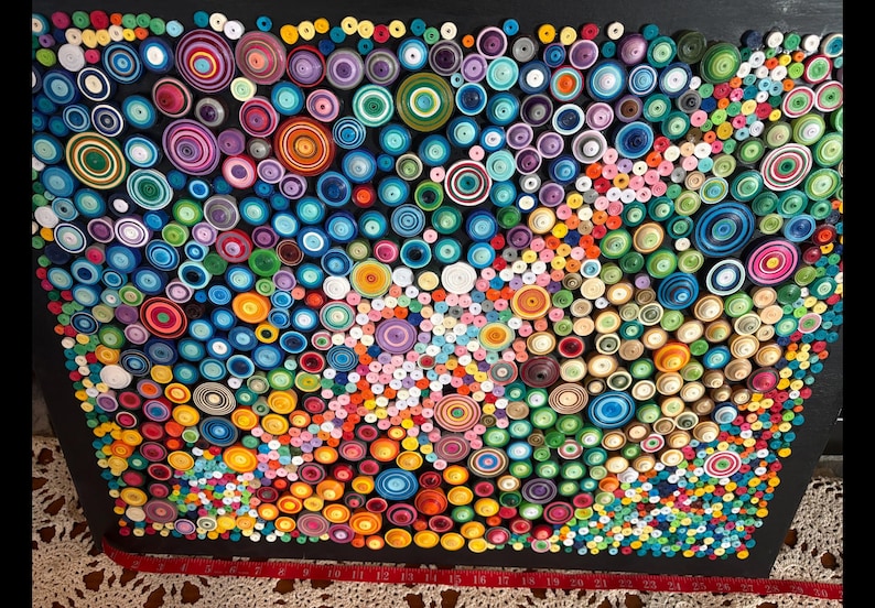 Handcrafted Galaxy Quilled Paper Wall Art: 3D Home Decor image 12