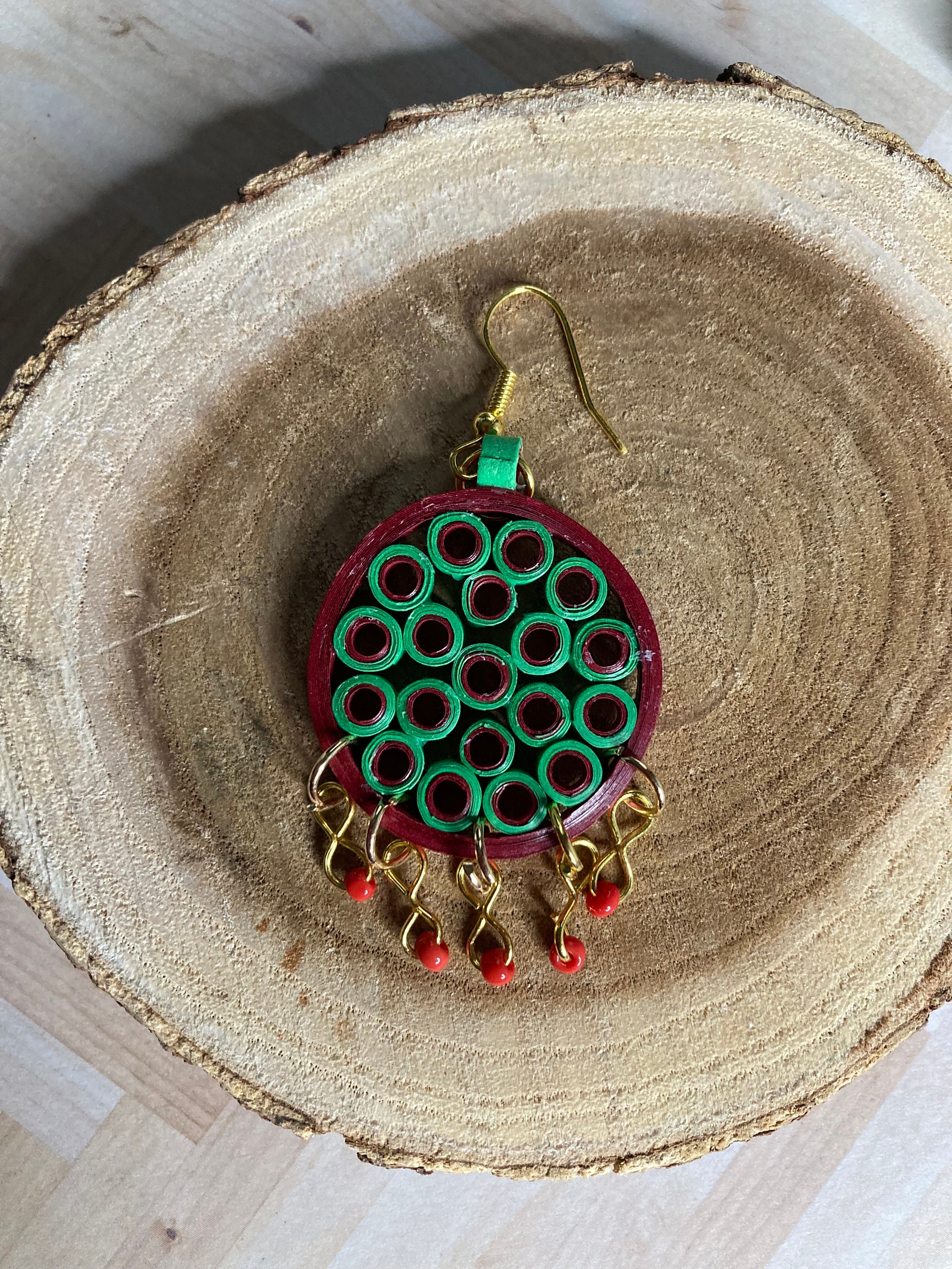 Buy Big Quilling Earring Online In India India