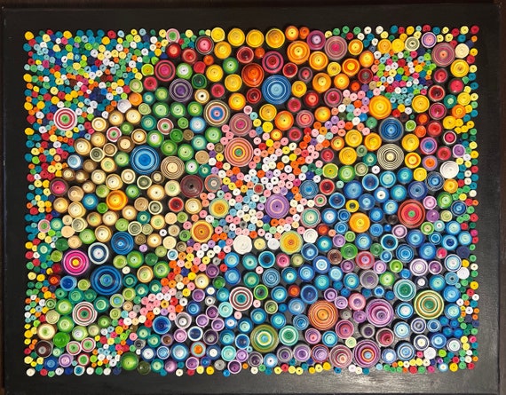 Handcrafted Galaxy Quilled Paper Wall Art: 3D Home Decor