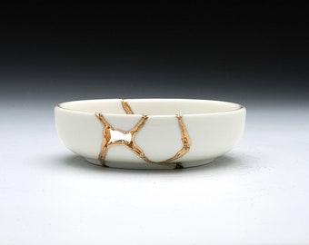 Kintsugi, Bol Kintsugi, Poterie Kintsugi, Cadeaux Kintsugi, Kintsugi Unique, Réparation de céramique, Grès Kintsugi, Cadeau de réparation d'or fait main