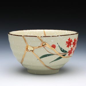Kintsugi Bowl, Kintsugi Broken Pottery, Unique Kintsugi Gift, Ceramic Repair, Kintsugi Stoneware, Kintsugi Handmade Gift, Gold Repair