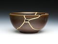 Kintsugi Bowl, Brown Kintsugi Bowl, 8th Anniversary Gift, Key Bowl, Sympathy Gift Box, Get Well Gift, Anniversary Gift, I Am Enough