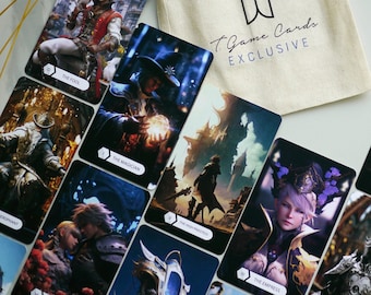 Final Fantasy XIV 22 Karten Arcana Tarotkarten, FF14 Final Fantasy 14 Major Arcana, FFXIV Astrologenkarten Set