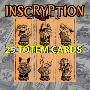 Inscryption Game Cards Totems, The Animal Totems of Inscryption Tabletop Game