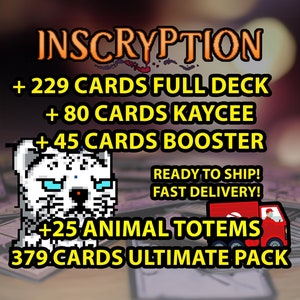 Inscryption Card Game With 229 Cards. REAL 2 Players Game w/Extras