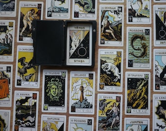 Astrologisches Tarot Deck, Le Tarot Astologie, Muchery, Sternzeichen Vintage, 48 Karten Zodiac Tarot Deck