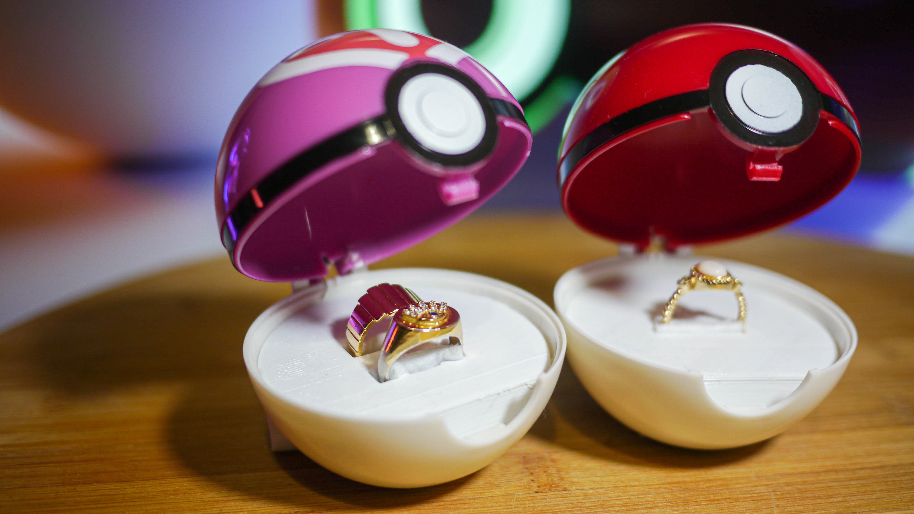 Pokeball wedding ring box deals