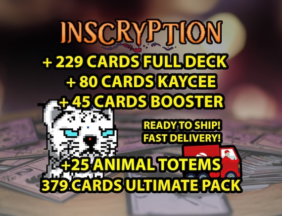 Inscryption Card Game With 229 Cards. REAL 2 Players Game W/extras 