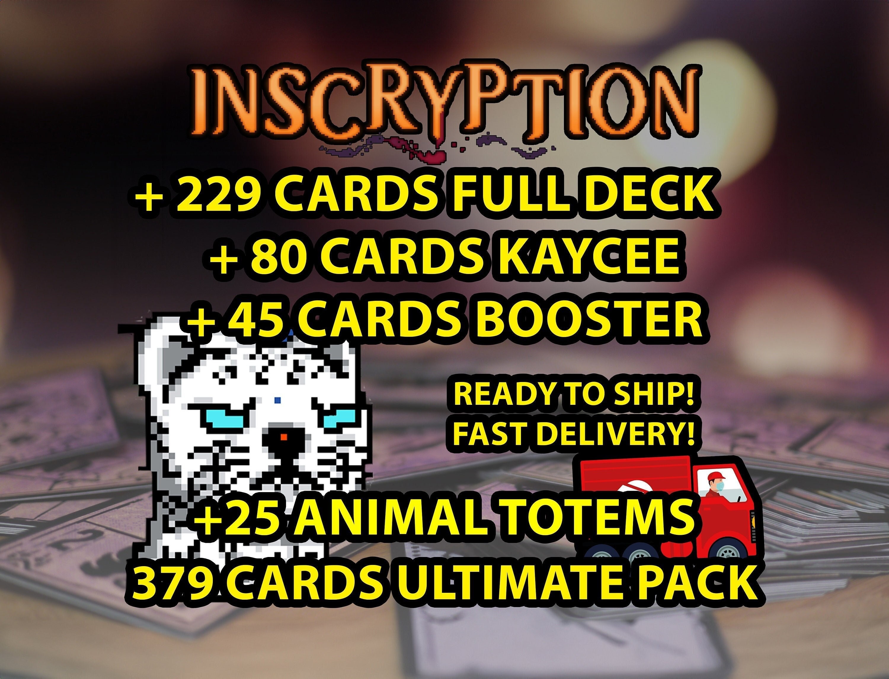 Inscryption Card Game With 229 Cards. REAL 2 Players Game w