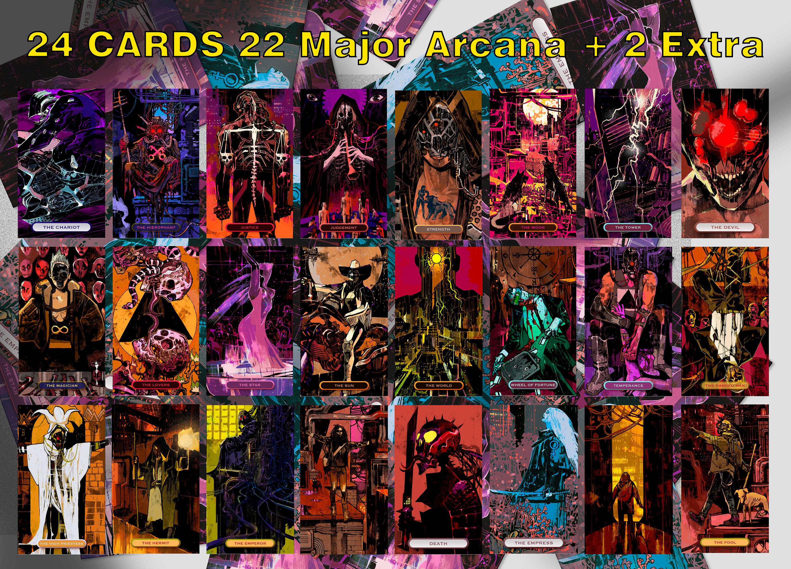 Cyberpunk Tarot Deck 24 Cards, Stargate Tarot Deck, Art Print Collectible  Card - Etsy Israel