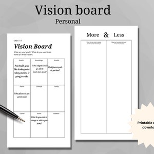 Printable vision board