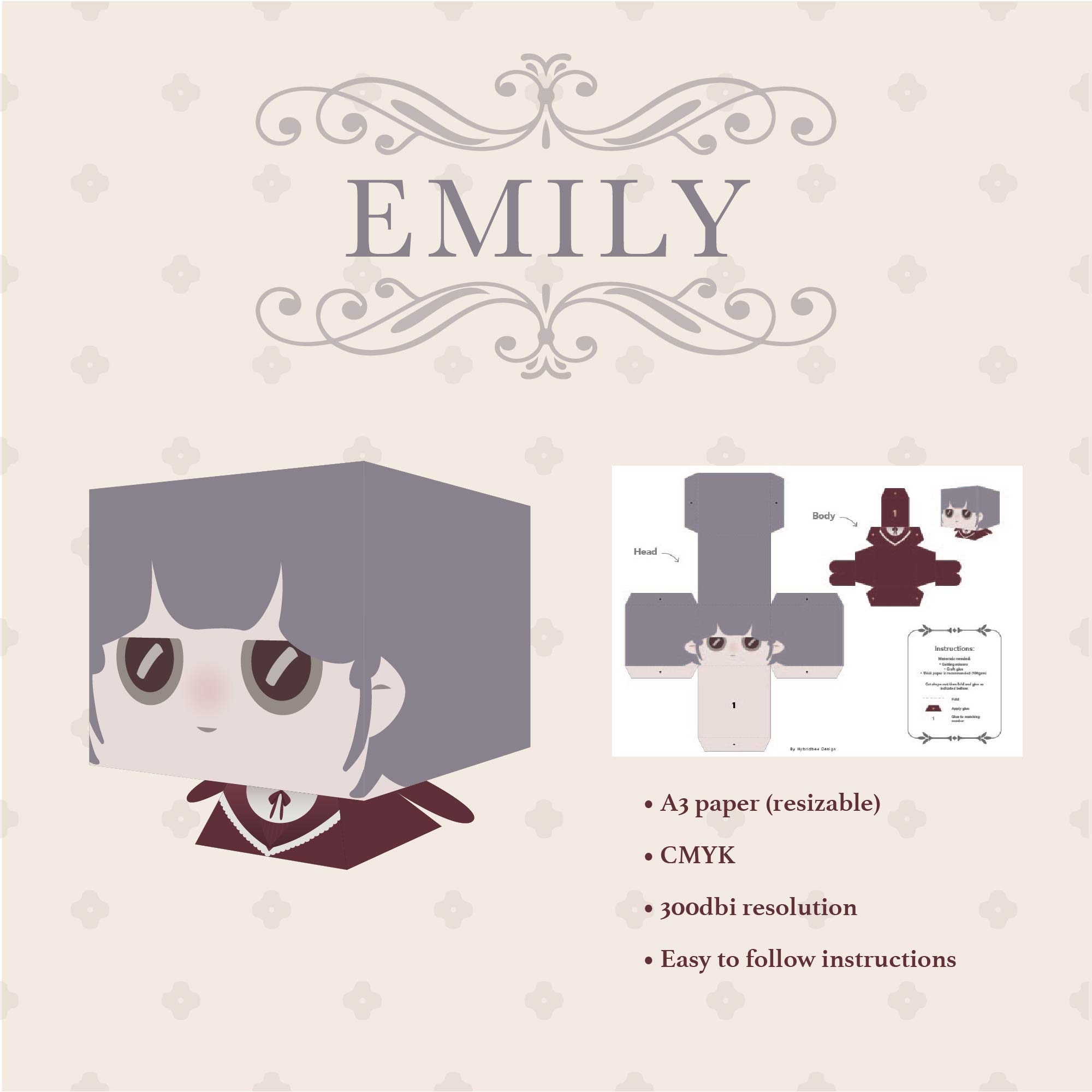 DIY Printable Cutout Vintage Rag Dolls Set of 3, DIY Paper Toy, Digital ...